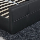 Κρεβάτι ArteLibre ANEMONE Μαύρο PU Με Αποθηκευτικό Χώρο 217x170x100cm (Στρώμα 160x200cm)