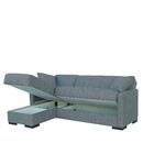 Καναπές Κρεβάτι Γωνιακός ArteLibre OASIS Με Αποθηκευτικό Χώρο Γκρι Ύφασμα 200x140x76cm