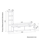 Σύνθετο ArteLibre KENTUCKY Sapphire/Λευκό Μοριοσανίδα 168x30x120cm