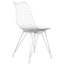 Καρέκλα Μεταλλική ArteLibre FAGUS Με Μαξιλάρι Λευκό 49x58x83.5cm