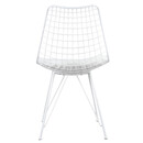 Καρέκλα Μεταλλική ArteLibre FAGUS Με Μαξιλάρι Λευκό 49x58x83.5cm