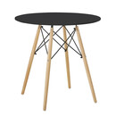 Τραπέζι ArteLibre RAPTOR Μαύρο MDF/Ξύλο Φ70x74cm