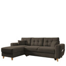 Καναπές Γωνιακός ArteLibre Αναστρέψιμη Γωνία JESSIE 235x160x85cm Καφέ