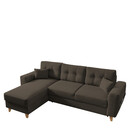 Καναπές Γωνιακός ArteLibre Αναστρέψιμη Γωνία JESSIE 235x160x85cm Καφέ