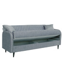 Καναπές Κρεβάτι Τριθέσιος ArteLibre LUKAS Ανοιχτό Γκρι 210x85x84cm
