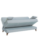 Καναπές Κρεβάτι Τριθέσιος ArteLibre LEO Ανοιχτό Γκρι 195x82x90cm