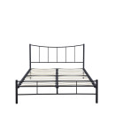 Κρεβάτι Διπλό ArteLibre ROSE Μαύρο Μέταλλο 208x159x100cm (Στρώμα 150x200cm)