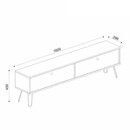 Έπιπλο Τηλεόρασης ArteLibre DRIMA Φυσικό/Μαύρο Μοριοσανίδα/Μελαμίνη 160x30x45cm