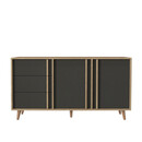 Μπουφές ArteLibre ANDROS Φυσικό/Ανθρακί Μοριοσανίδα/Μελαμίνη 160x45x85cm