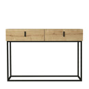 Κονσόλα ArteLibre MYKONOS Φυσικό/Μαύρο Μοριοσανίδα/Μελαμίνη/Μέταλλο 120x37x84cm