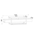 Έπιπλο Τηλεόρασης ArteLibre LEVITHA Μαύρο Μοριοσανίδα/Μελαμίνη 160x50x46cm