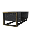 Τραπεζάκι Σαλονιού ArteLibre LEVITHA Μαύρο Μοριοσανίδα/Μελαμίνη 120x60x74cm