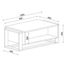 Τραπεζάκι Σαλονιού ArteLibre LEVITHA Μαύρο Μοριοσανίδα/Μελαμίνη 120x60x74cm