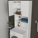 Έπιπλο Πλυντηρίου ArteLibre BIMBA Λευκό Μοριοσανίδα/Μελαμίνη 64x25x188cm