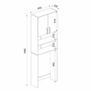 Έπιπλο Πλυντηρίου ArteLibre BIMBA Λευκό Μοριοσανίδα/Μελαμίνη 64x25x188cm