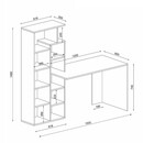 Γραφείο-Βιβλιοθήκη ArteLibre ArteLibre PRIMO Sapphire/Ανθρακί Μοριοσανίδα/Μελαμίνη 152x60x74/148cm