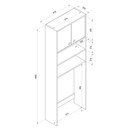 Έπιπλο Πλυντηρίου ArteLibre ABETTI Λευκό Μοριοσανίδα/Μελαμίνη 65x25x180cm
