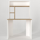 Γραφείο-Βιβλιοθήκη ArteLibre ArteLibre ARAGO Λευκό/Φυσικό Μοριοσανίδα/Μελαμίνη 90x45x148cm