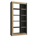 Βιβλιοθήκη ArteLibre ARAI Φυσικό/Ανθρακί Μοριοσανίδα/Μελαμίνη 75x25x148cm