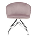 Πολυθρόνα ArteLibre JOHAN Σάπιο Μήλο Βελούδο/Μέταλλο 63x51x78cm