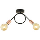 Φωτιστικό Κρεμαστό ArteLibre ZEYR Δίφωτο Μαύρο/Μπρονζέ Μέταλλο 45x30cm