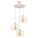 Φωτιστικό Κρεμαστό ArteLibre MOK Τρίφωτο Λευκό Μέταλλο 50x78cm