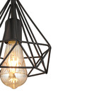 Φωτιστικό Κρεμαστό ArteLibre BIE Μαύρο Μέταλλο 14x80cm