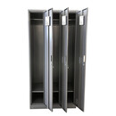 Ντουλάπα Τρίφυλλη ArteLibre EARWEN Σκούρο Γκρι Μέταλλο 90x45x185cm