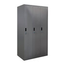 Ντουλάπα Τρίφυλλη ArteLibre EARWEN Σκούρο Γκρι Μέταλλο 90x45x185cm