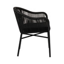 Πολυθρόνα Κήπου ArteLibre KAGERA Μαύρο Αλουμίνιο/Rattan 45x42x84cm