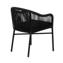 Πολυθρόνα Κήπου ArteLibre KAGERA Μαύρο Αλουμίνιο/Rattan 45x42x84cm