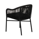 Πολυθρόνα Κήπου ArteLibre KAGERA Μαύρο Αλουμίνιο/Rattan 45x42x84cm