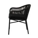 Πολυθρόνα Κήπου ArteLibre KAGERA Μαύρο Αλουμίνιο/Rattan 45x42x84cm