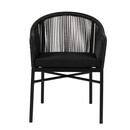 Πολυθρόνα Κήπου ArteLibre KAGERA Μαύρο Αλουμίνιο/Rattan 45x42x84cm