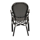 Καρέκλα Κήπου ArteLibre BOALI Μαύρο/Λευκό Αλουμίνιο/Rattan 41x45x92cm