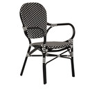 Καρέκλα Κήπου ArteLibre BOALI Μαύρο/Λευκό Αλουμίνιο/Rattan 41x45x92cm