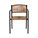 Πολυθρόνα Κήπου ArteLibre INGA Μαύρο/Φυσικό Αλουμίνιο/Rattan 55.5x50x77.5cm