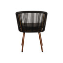 Πολυθρόνα Κήπου ArteLibre LOFOI Μαύρο/Καφέ Αλουμίνιο/Rattan 60x62x81cm