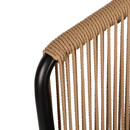 Πολυθρόνα Κήπου ArteLibre LOFOI Μαύρο/Καφέ Αλουμίνιο/Rattan 60x62x81cm