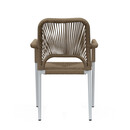 Πολυθρόνα Κήπου ArteLibre TINKISSO Λευκό/Φυσικό Αλουμίνιο/Rattan 57x63x82cm