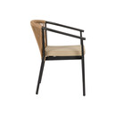 Πολυθρόνα Κήπου ArteLibre MANDRAKA Μαύρο/Φυσικό Αλουμίνιο/Rattan 57x61x78cm