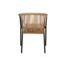 Πολυθρόνα Κήπου ArteLibre MANDRAKA Μαύρο/Φυσικό Αλουμίνιο/Rattan 57x61x78cm