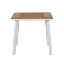 Τραπέζι Κήπου ArteLibre EPUPA Λευκό/Καρυδί Αλουμίνιο/Ξύλο 80x80x73cm