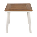 Τραπέζι Κήπου ArteLibre EPUPA Λευκό/Καρυδί Αλουμίνιο/Ξύλο 80x80x73cm