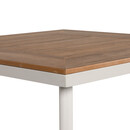 Τραπέζι Κήπου ArteLibre EPUPA Λευκό/Καρυδί Αλουμίνιο/Ξύλο 80x80x73cm