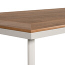 Τραπέζι Κήπου ArteLibre EPUPA Λευκό/Καρυδί Αλουμίνιο/Ξύλο 160x90x73cm