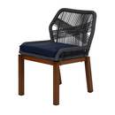 Καρέκλα Κήπου ArteLibre LISBON Μπλε/Μπαμπού Αλουμίνιο/Ύφασμα 50x58x77cm