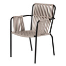 Πολυθρόνα Κήπου ArteLibre DAYA Γκρι/Μαύρο Αλουμίνιο/Rattan 57x67x84cm