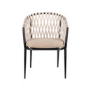 Πολυθρόνα Κήπου ArteLibre HOWICK Γκρι/Μαύρο Αλουμίνιο/Ύφασμα 56x61x78cm