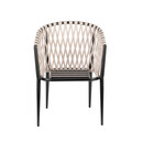 Πολυθρόνα Κήπου ArteLibre HOWICK Γκρι/Μαύρο Αλουμίνιο/Ύφασμα 56x61x78cm